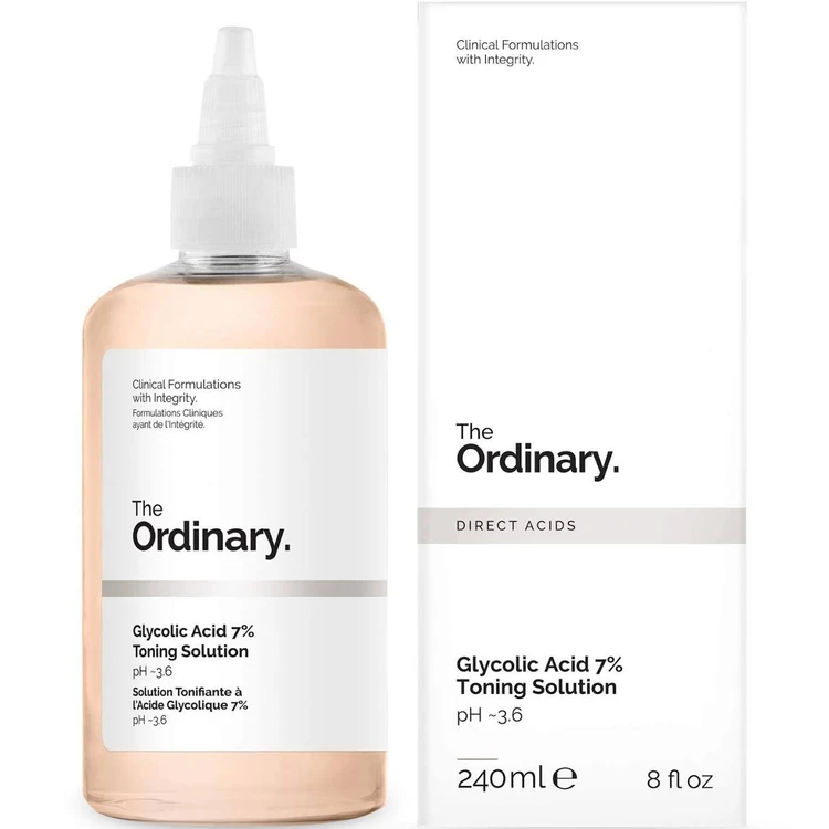 تونر گلیکولیک اسید 7% اوردینریordinary لایه بردار و شفاف حجم 240 میل